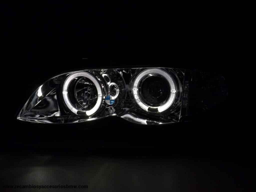 Juego De Faros Bmw 3-Series E46 Limo / Touring 02-05 Cromado Para Volante A La Derecha Lights >