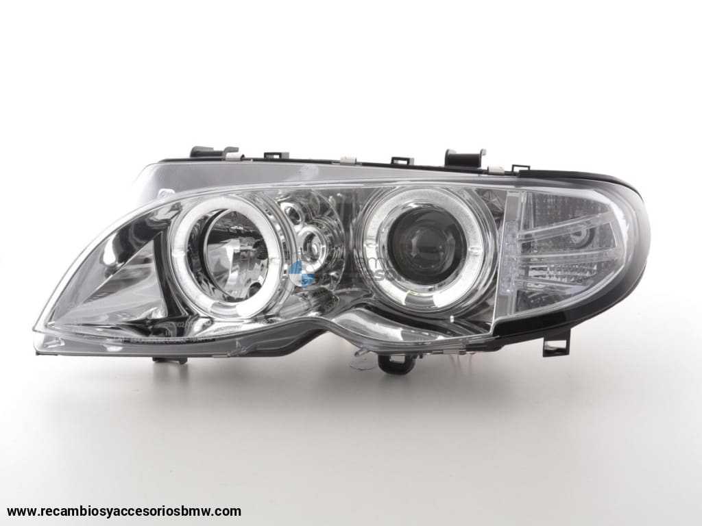 Juego De Faros Bmw 3-Series E46 Limo / Touring 02-05 Cromado Para Volante A La Derecha Lights >