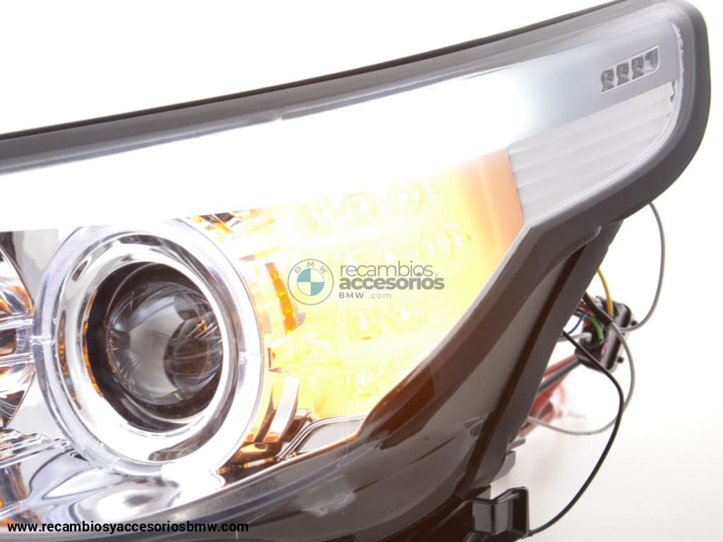 Juego De Faros Bmw Serie 5 E60 / E61 03-07 Cromo Lights > Headlights