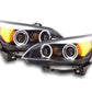 Juego De Faros Delanteros Bmw 5-Series E60 / E61 03-07 Negro Lights > Headlights