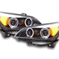 Juego De Faros Delanteros Bmw 5-Series E60 / E61 03-07 Negro Lights > Headlights