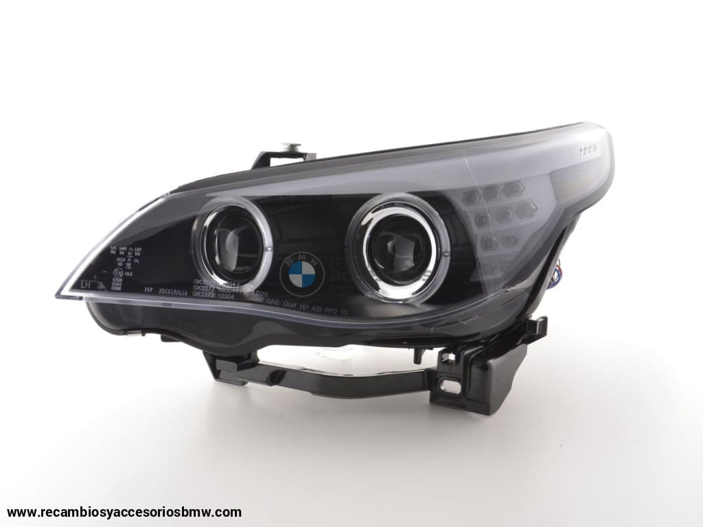 Juego De Faros Delanteros Bmw 5-Series E60 / E61 03-07 Negro Lights > Headlights