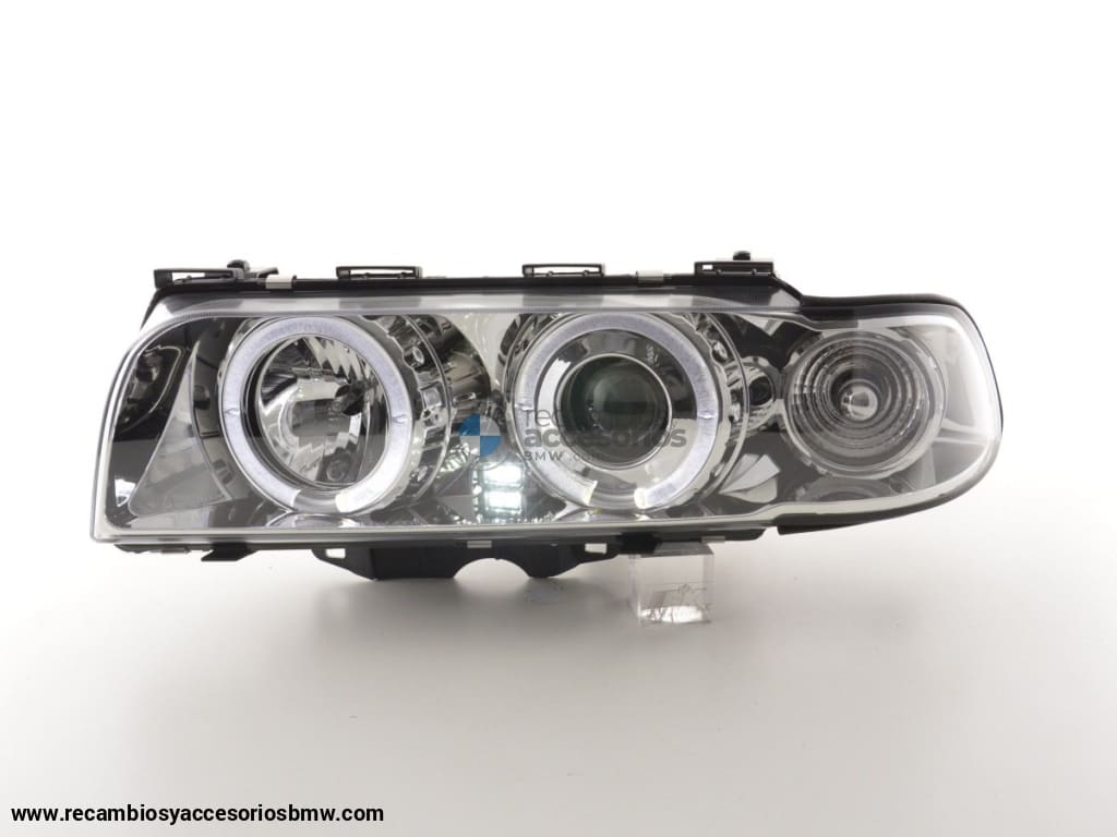 Juego De Faros Delanteros Bmw Serie 7 E38 95-98 Cromados Para Volante A La Derecha Lights >