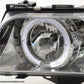 Juego De Faros Delanteros Bmw Serie 7 E38 95-98 Cromados Para Volante A La Derecha Lights >