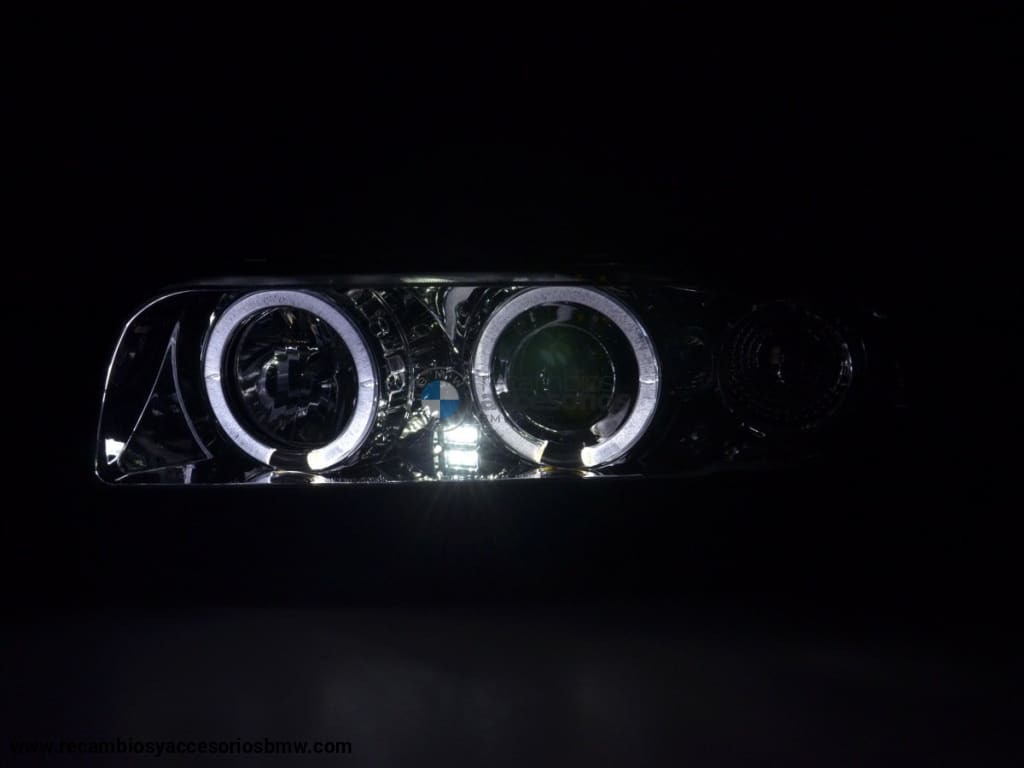 Juego De Faros Delanteros Bmw Serie 7 E38 95-98 Cromados Para Volante A La Derecha Lights >