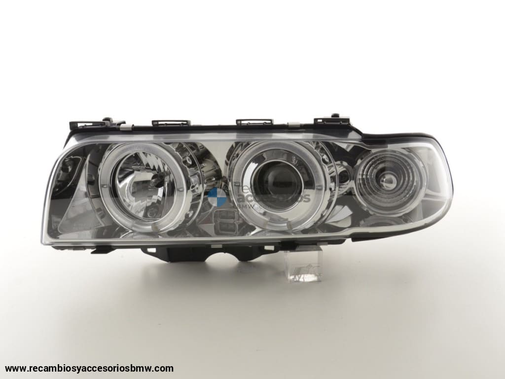 Juego De Faros Delanteros Bmw Serie 7 E38 95-98 Cromados Para Volante A La Derecha Lights >