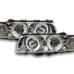 Juego De Faros Delanteros Bmw Serie 7 E38 95-98 Cromados Para Volante A La Derecha Lights >