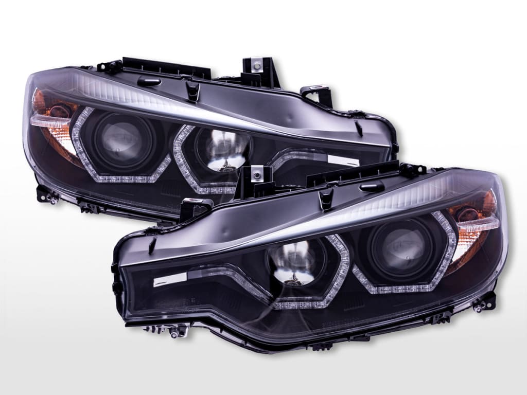 Faros Diurnos Con Luces Diurnas Led Bmw Serie 3 F30 / F31 A Partir De 2012 Negro Lights > Headlights