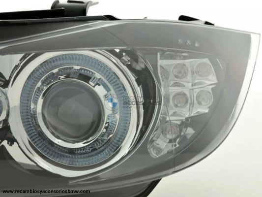 Faros Delanteros Con Ojos De Ángel Bmw Serie 3 Berlina / Touring E90 E91 05-08 Negro Lights >