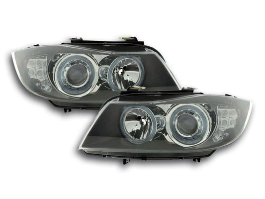 Faros Delanteros Con Ojos De Ángel Bmw Serie 3 Berlina / Touring E90 E91 05-08 Negro Lights >