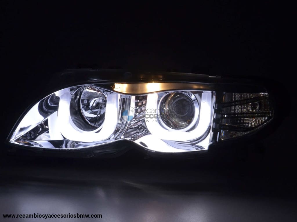 Faros Delanteros Angel Eyes Bmw 3Er E46 Limo / Touring 02-05 Cromado Lights > Headlights