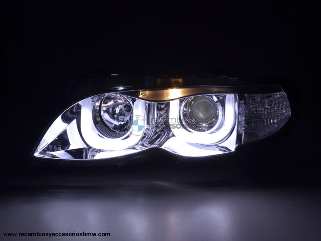 Faros Delanteros Angel Eyes Bmw 3Er E46 Limo / Touring 02-05 Cromado Lights > Headlights