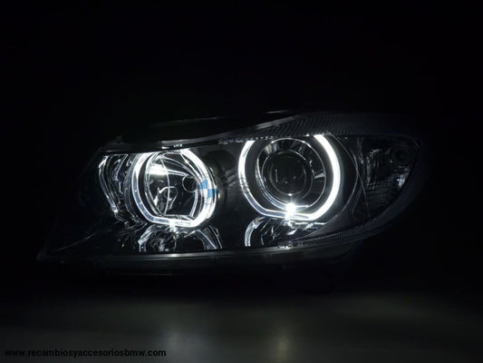 Faros Delanteros Con Ojos De Ángel Led Bmw Serie 3 E90 / E91 2005-2011 Negro Lights > Headlights