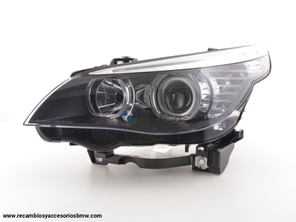 Faros Delanteros Con Ojos De Ángel Led Bmw Serie 5 E60 / E61 2003-2006 Negro Lights > Headlights