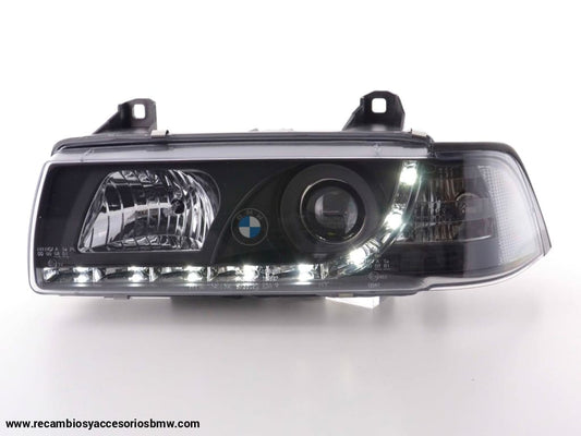 Faros De Luz Diurna Luces Conducción Led Bmw Serie 3 E36 Sedán 92-98 Negro Lights > Headlights