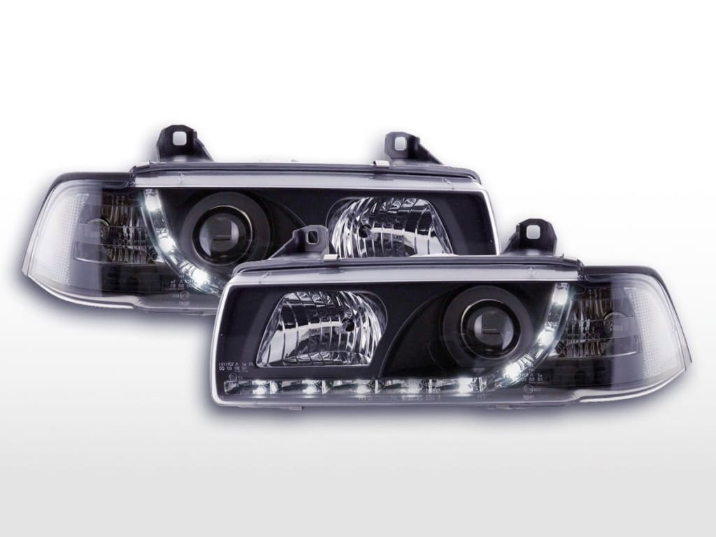 Faros De Luz Diurna Luces Conducción Led Bmw Serie 3 E36 Sedán 92-98 Negro Lights > Headlights