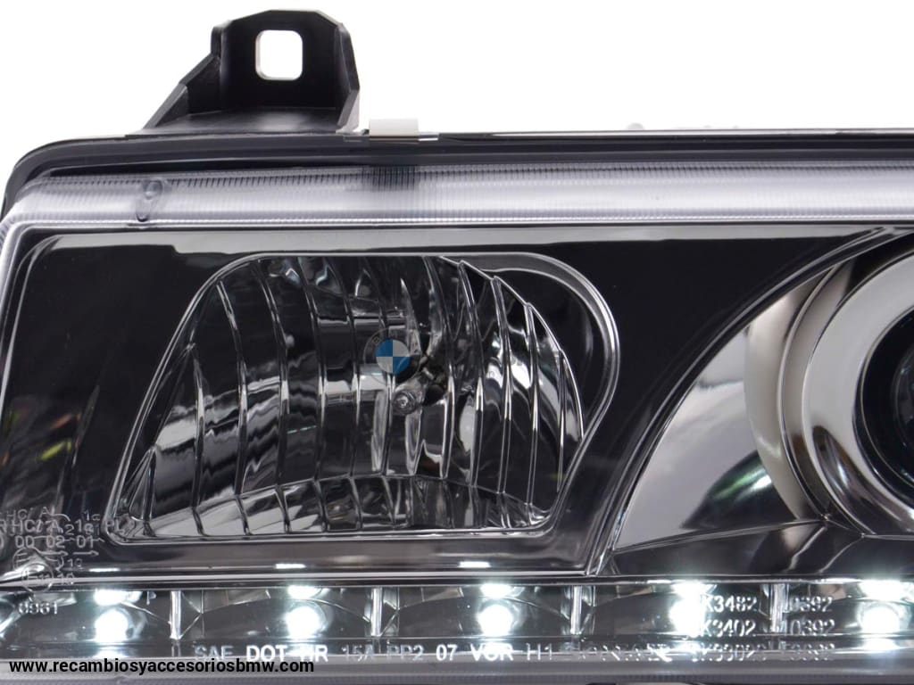 Faros De Luz Diurna Luces Conducción Led Bmw Serie 3 E36 Coupé / Cabrio 92-98 Cromo Para Volante A