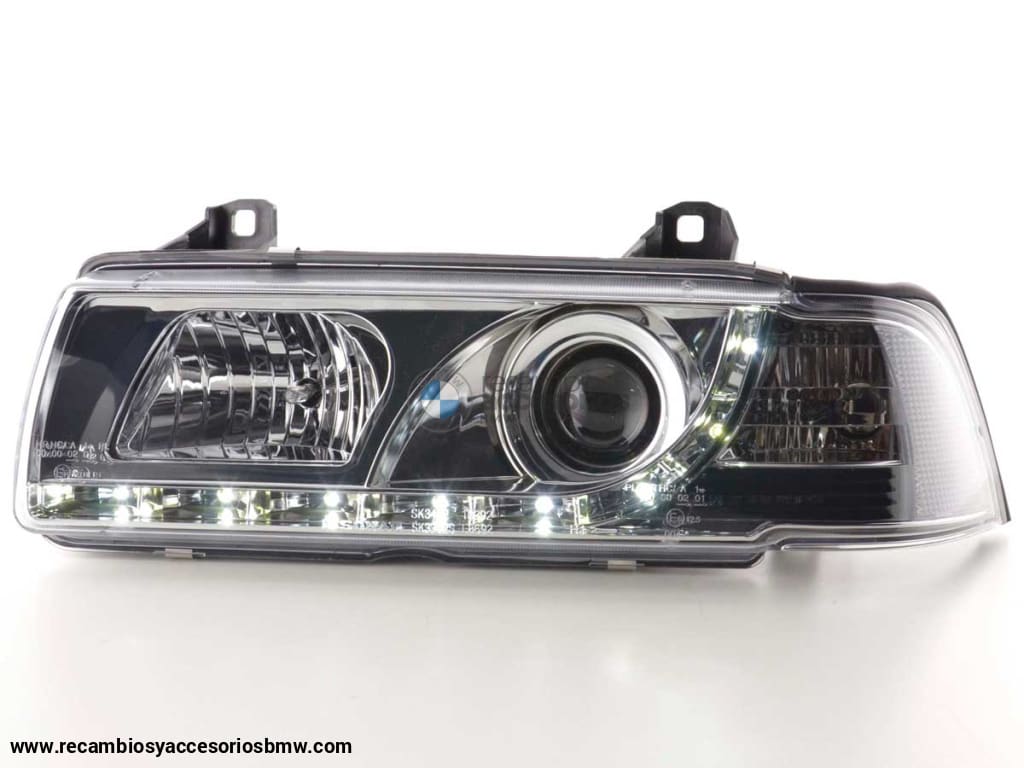 Faro De Luz Diurna Led Drl Look Bmw 3Er Limo Tipo E36 92-98 Cromo Lights > Headlights