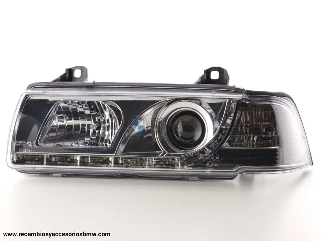 Faro De Luz Diurna Led Drl Look Bmw 3Er Limo Tipo E36 92-98 Cromo Lights > Headlights