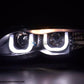 Faro De Luz Diurna Led Drl Look Bmw Serie 3 E46 Limo / Touring 02-05 Negro Para Volante A La Derecha