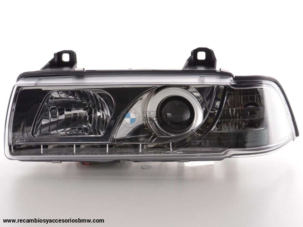 Faros De Luz Diurna Luces Conducción Led Bmw Serie 3 E36 Limo / Touring Cromado Para Volante A La