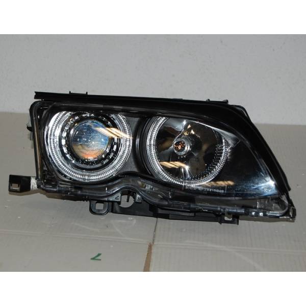 Faros Delanteros Ojos De Angel Bmw E46 ’02/’05 4P. Elect. Black Delanteros