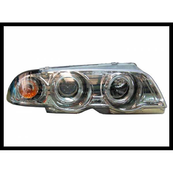 Faros Delanteros Ojos De Angel Bmw E46 ’98 - 01 4P. Elect. Delanteros