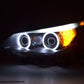 Juego De Faros Delanteros Xenon Angel Eyes Ccfl Bmw Serie 5 E60 / E61 03-04 Negro Para Volante A La