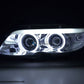 Juego De Faros Delanteros Xenon Daylight Ccfl Drl Look Bmw X5 E53 03-06 Cromado Lights > Headlights