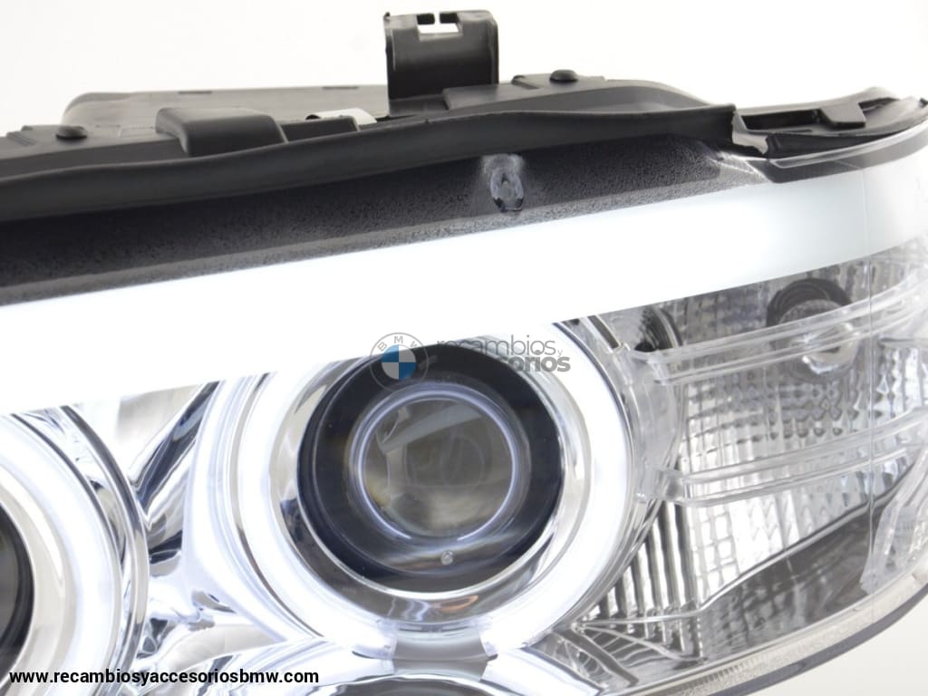 Juego De Faros Delanteros Xenon Daylight Ccfl Drl Look Bmw X5 E53 03-06 Cromado Lights > Headlights