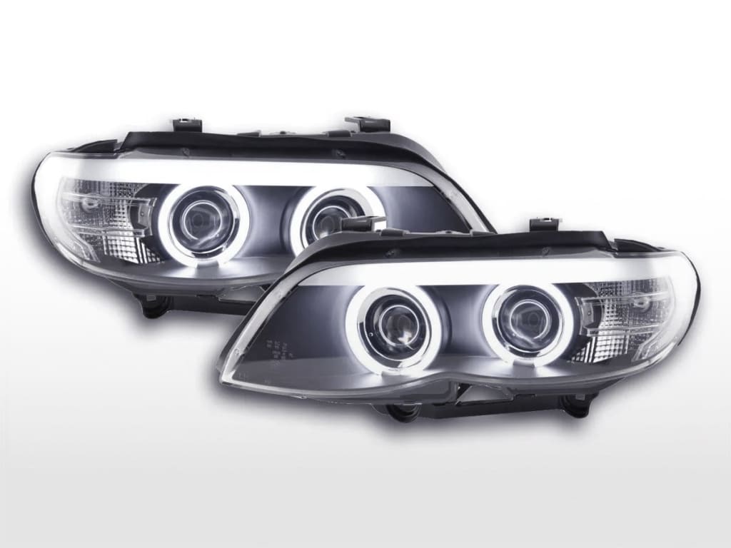 Juego De Faros Delanteros Xenon Daylight Ccfl Drl Look Bmw X5 E53 03-06 Negro Lights > Headlights