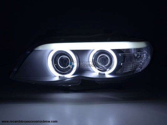 Juego De Faros Delanteros Xenon Daylight Ccfl Drl Look Bmw X5 E53 03-06 Negro Lights > Headlights