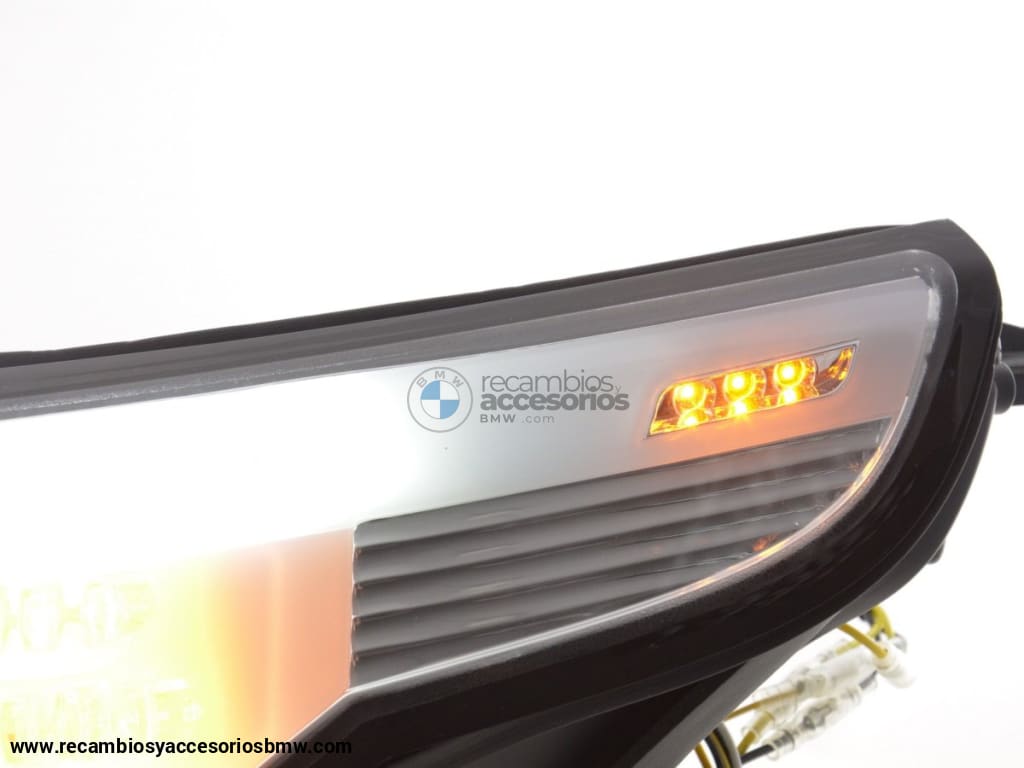 Juego De Faros Xenon Angel Eyes Ccfl Bmw Serie 5 E60 / E61 05-08 Cromado Para Volante A La Derecha