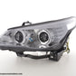 Juego De Faros Xenon Angel Eyes Ccfl Bmw Serie 5 E60 / E61 05-08 Cromado Para Volante A La Derecha