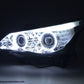 Juego De Faros Xenon Angel Eyes Ccfl Bmw Serie 5 E60 / E61 05-08 Cromado Para Volante A La Derecha