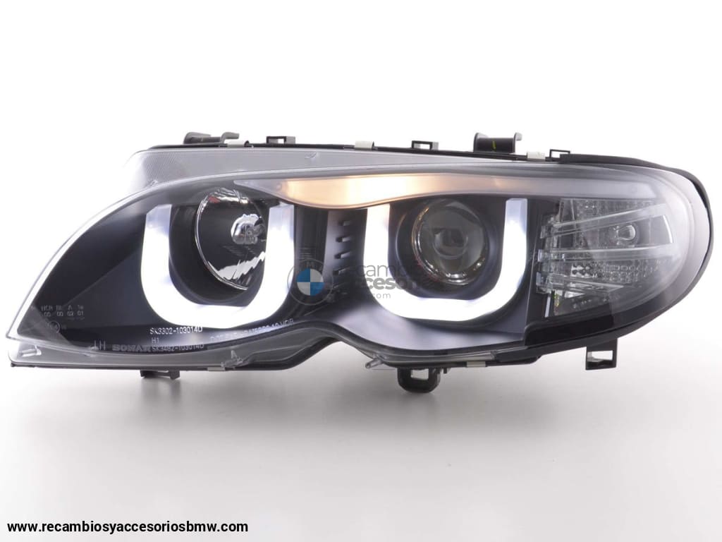 Faros De Ojo Ángel Bmw Serie 3 E46 Limo / Touring 02-05 Negro Lights > Headlights