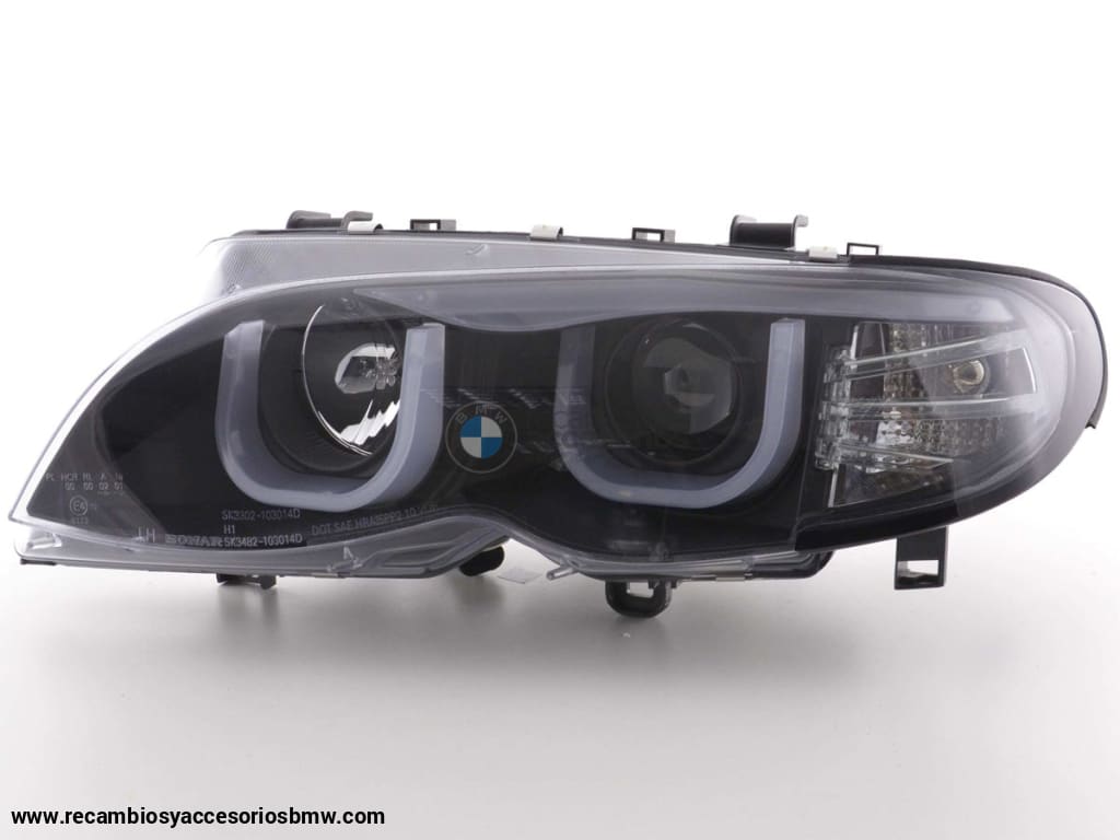 Faros De Ojo Ángel Bmw Serie 3 E46 Limo / Touring 02-05 Negro Lights > Headlights