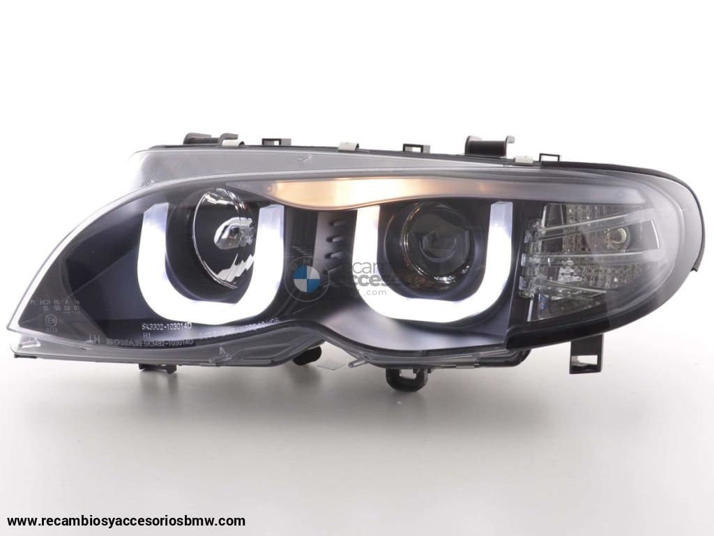 Faros De Ojo Ángel Bmw Serie 3 E46 Limo / Touring 02-05 Negro Lights > Headlights