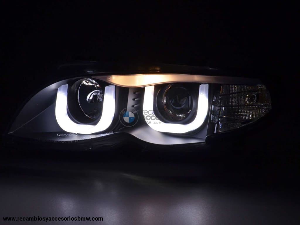 Faros De Ojo Ángel Bmw Serie 3 E46 Limo / Touring 02-05 Negro Lights > Headlights