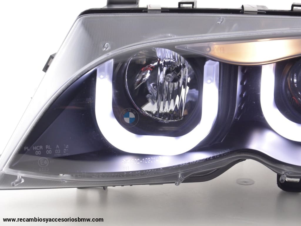 Faros De Ojo Ángel Bmw Serie 3 E46 Limo / Touring 02-05 Negro Para Volante A La Derecha Lights >