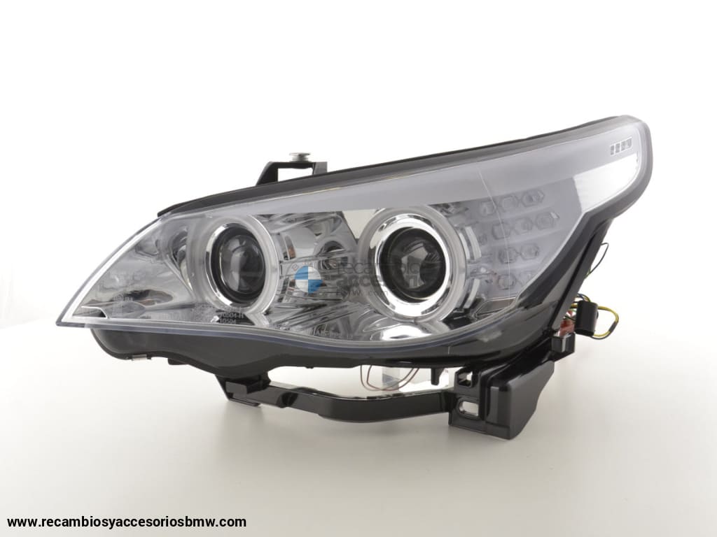 Faros Xenon Ojos De Angel Ccfl Bmw 5Er E60 / E61 03-04 Cromo Lights > Headlights