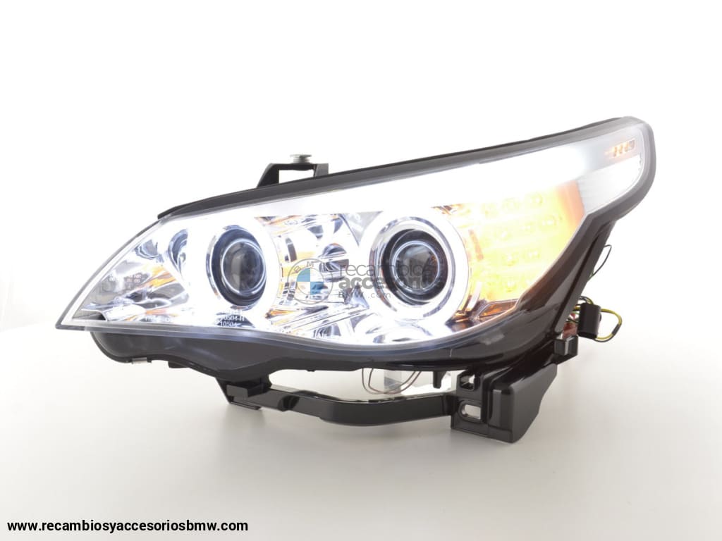 Faros Xenon Ojos De Angel Ccfl Bmw 5Er E60 / E61 03-04 Cromo Lights > Headlights