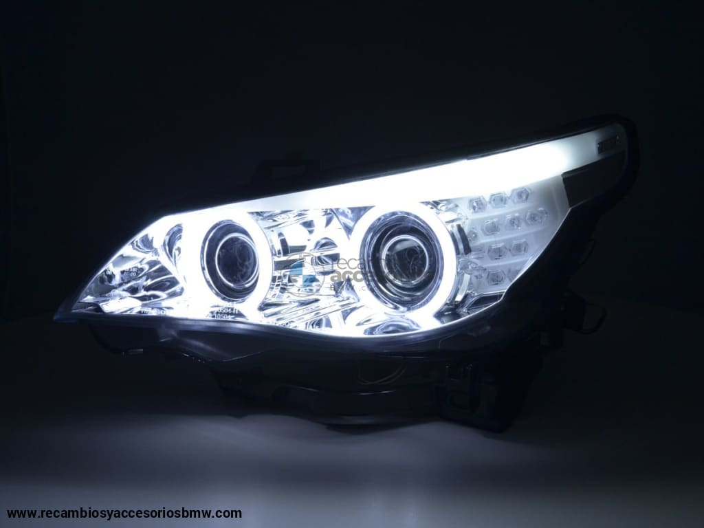 Faros Xenon Ojos De Angel Ccfl Bmw 5Er E60 / E61 03-04 Cromo Lights > Headlights