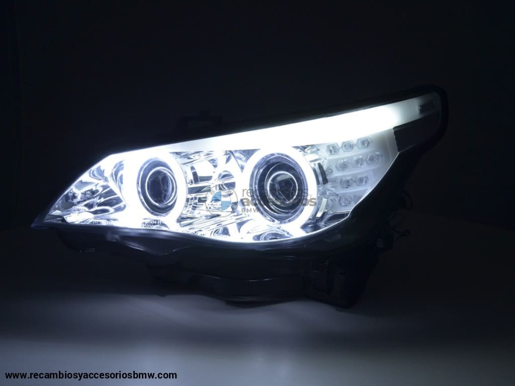 Faros Xenón Angel Eyes Ccfl Bmw 5Er E60 / E61 05-08 Cromado Lights > Headlights