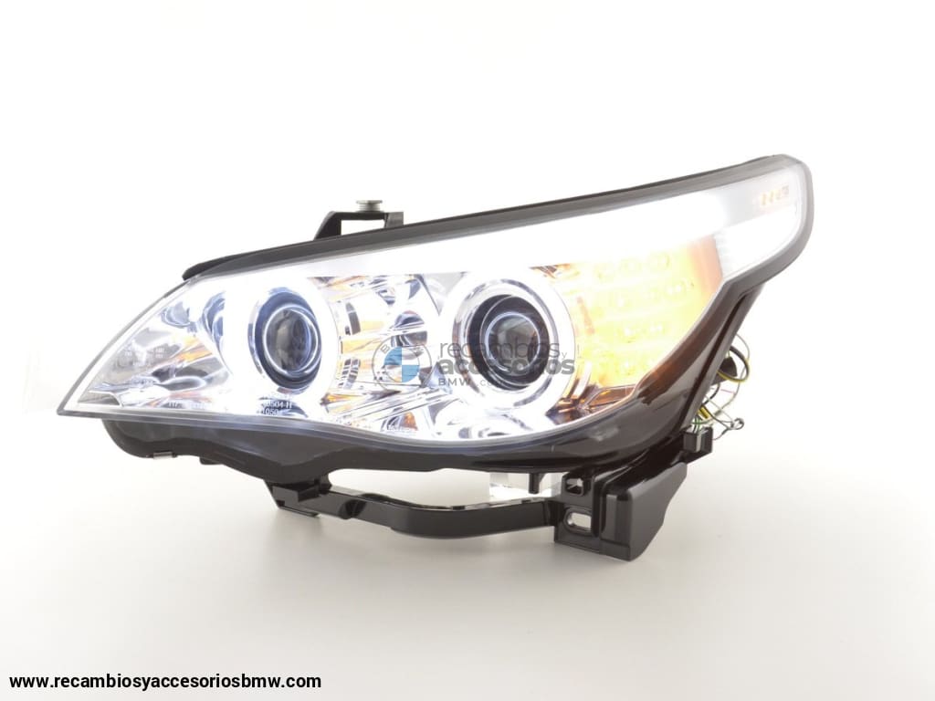 Faros Xenón Angel Eyes Ccfl Bmw 5Er E60 / E61 05-08 Cromado Lights > Headlights