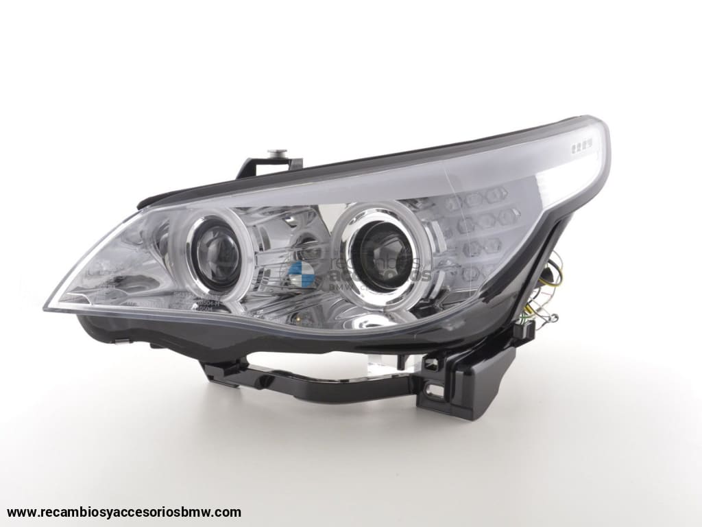 Faros Xenón Angel Eyes Ccfl Bmw 5Er E60 / E61 05-08 Cromado Lights > Headlights