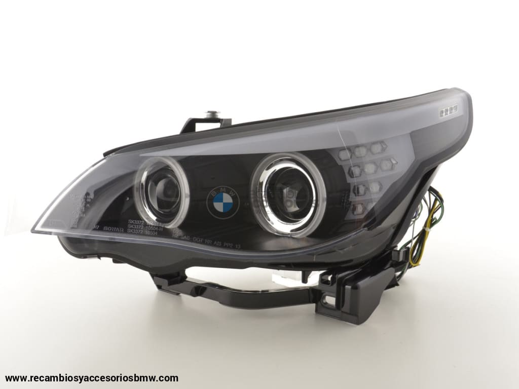 Faros Xenon Ojos De Angel Ccfl Bmw Serie 5 E60 / E61 03-04 Negro Lights > Headlights