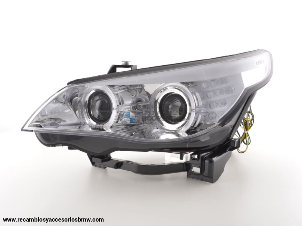 Faros Xenon Angel Eyes Led Bmw Serie 5 E60 / E61 03-04 Cromo Lights > Headlights