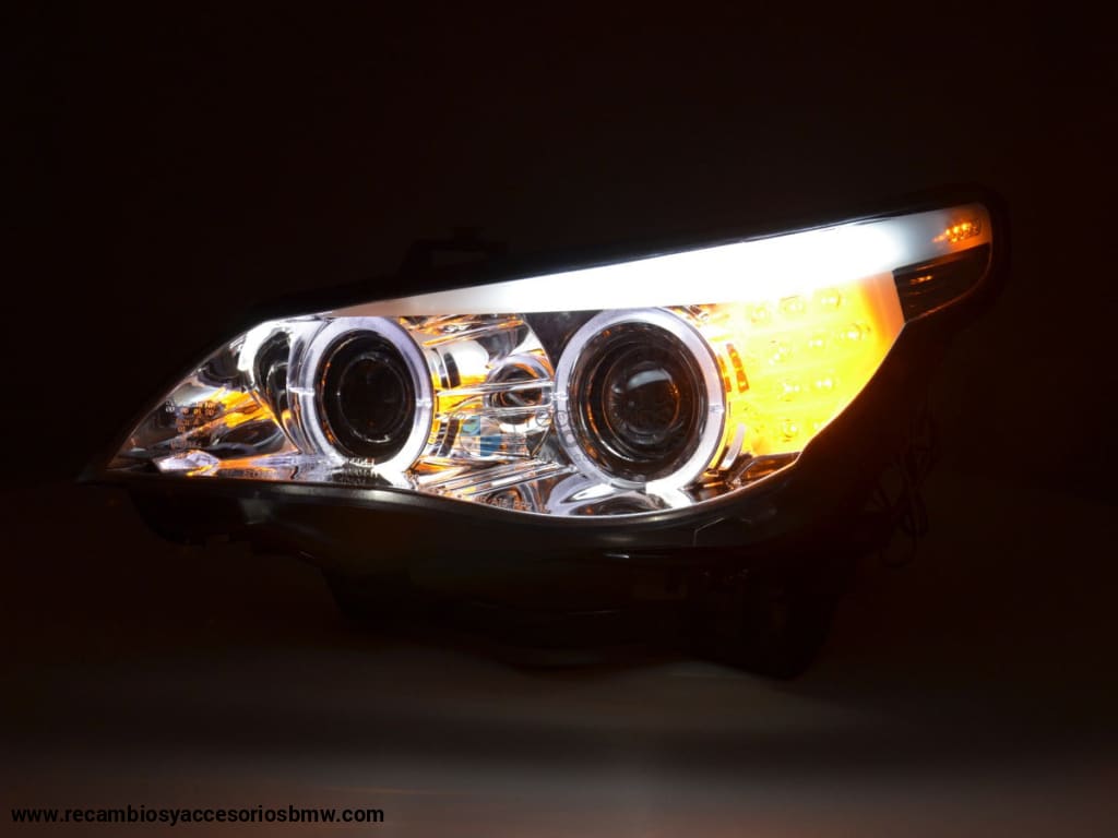 Faros Xenon Angel Eyes Led Bmw Serie 5 E60 / E61 03-04 Cromo Lights > Headlights