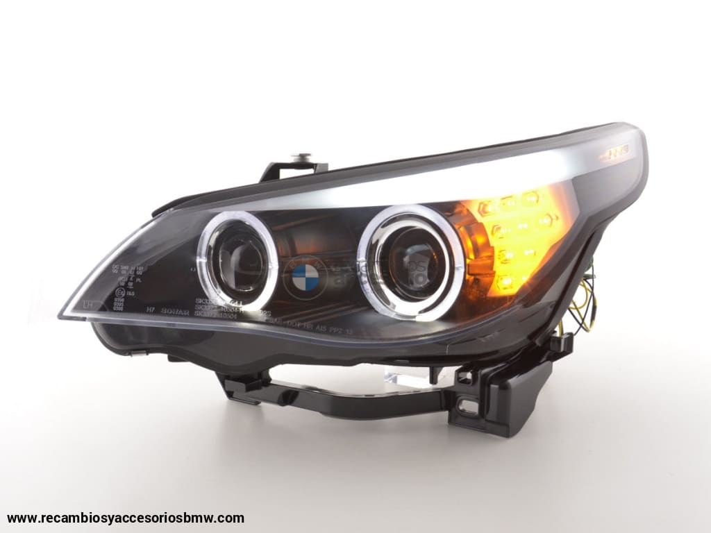 Faros Xenon Ojos De Angel Led Bmw Serie 5 E60/e61 03-04 Negro Lights > Headlights